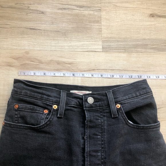 Levi's Ribcage Straight Leg Women's Jeans in Black - Picture 8 of 11